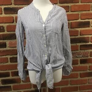 Women's Blue Striped Blouse XS The Limited Stripe Top sz XS